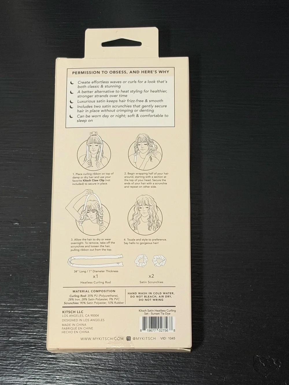Kitsch satin heatless